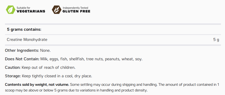 Creatine Monohydrate by Numedica