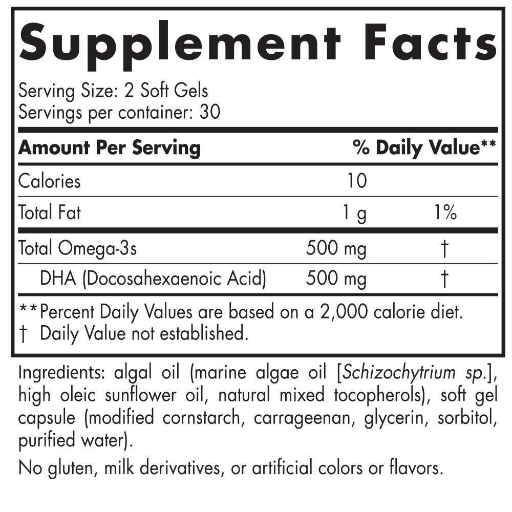 Algae DHA 60 Soft Gels by Nordic Naturals