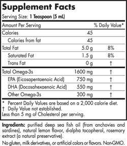 Arctic Omega 8 Fl. Oz. Lemon by Nordic Naturals