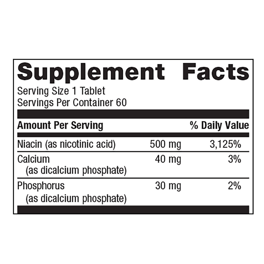 Niatain by Metagenics Ingredients Label