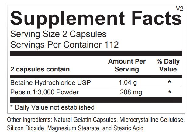 Betaine and Pepsin by OrthoMolecular