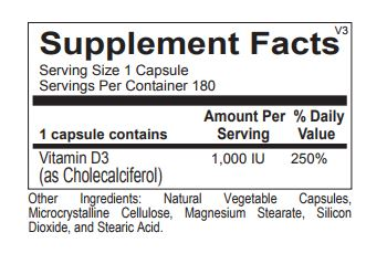 Vitamin D 1,000 IU by Ortho Molecular