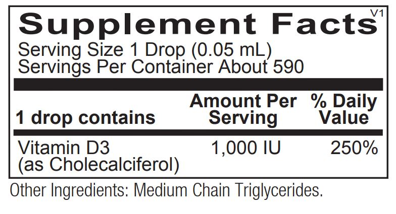 Vitamin D3 Liquid by Ortho Molecular