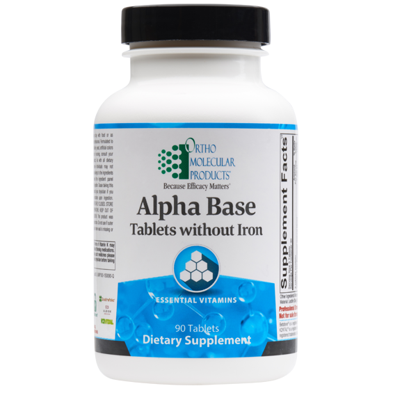 Alpha Base Tablets without Iron by Ortho Molecular
