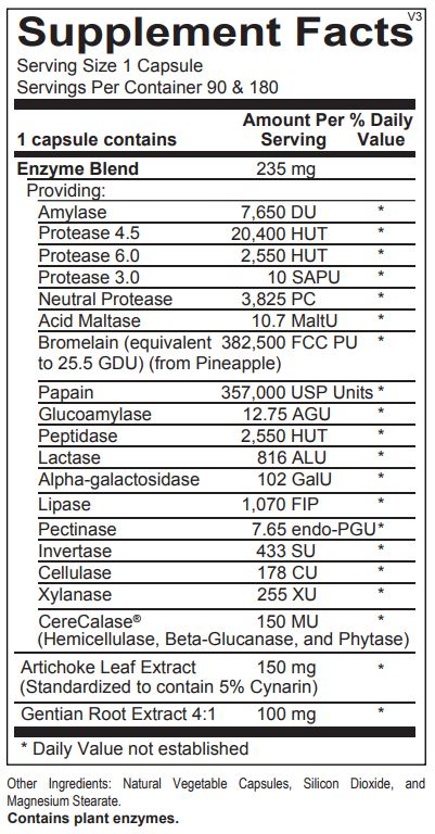 Digestzyme-V (90 ct) by Ortho Molecular