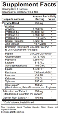 Digestzyme-V (180 ct) by Ortho Molecular