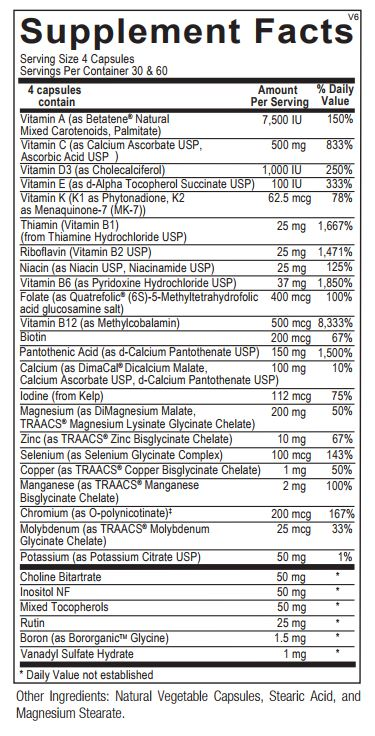 Alpha Base Caps without iron (120 ct) by Ortho Molecular