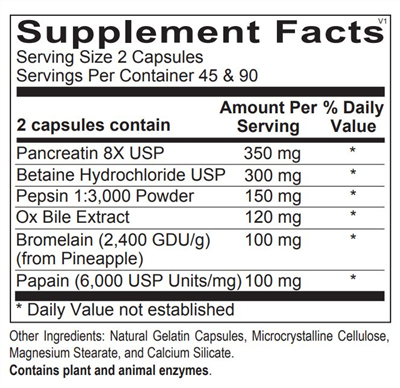 Ortho Digestzyme (180 ct) by Ortho Molecular