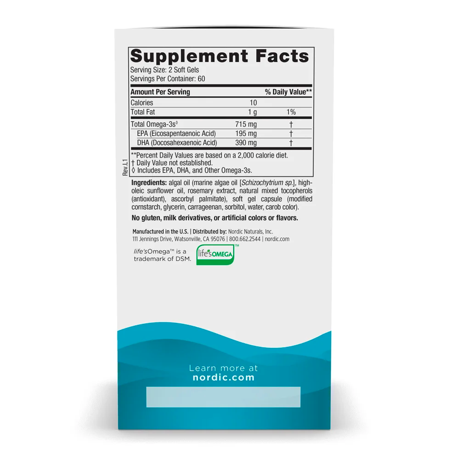 Algae Omega 120 Soft Gels by Nordic Naturals