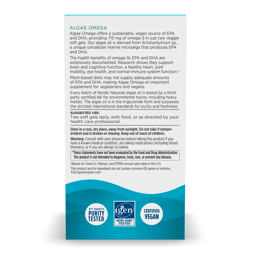 Algae Omega 120 Soft Gels by Nordic Naturals