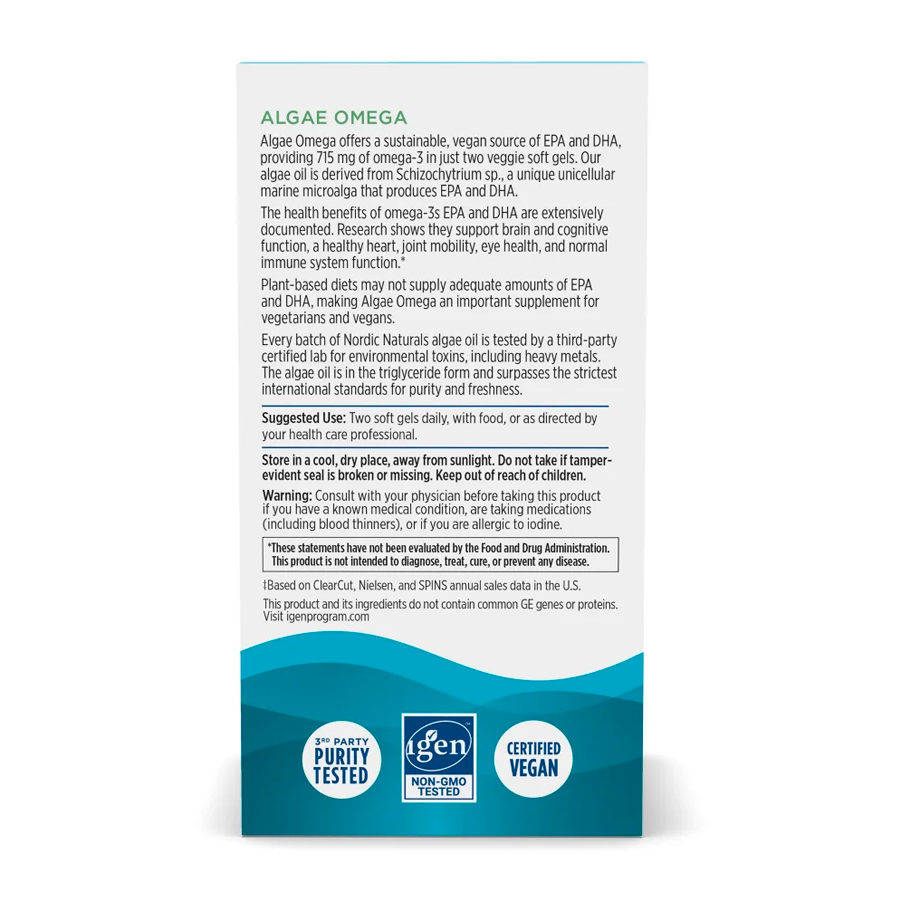 Algae Omega 60 Soft Gels by Nordic Naturals