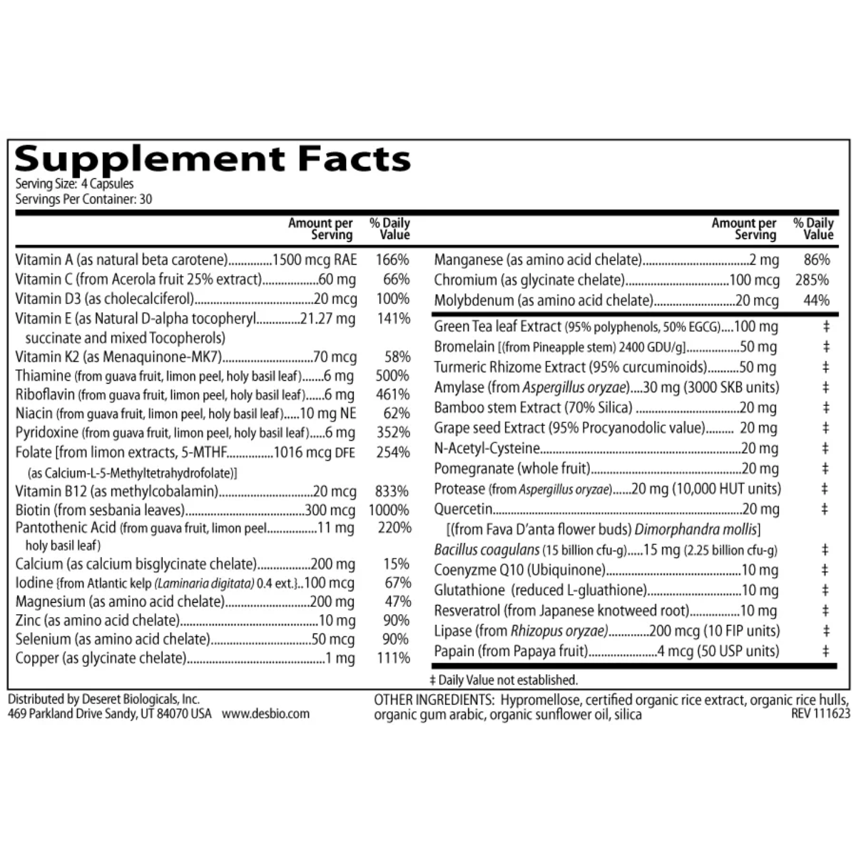  OmniEssentials is a multivitamin and mineral formula that incorporates whole-food vitamins with bioavailable micronutrients. 