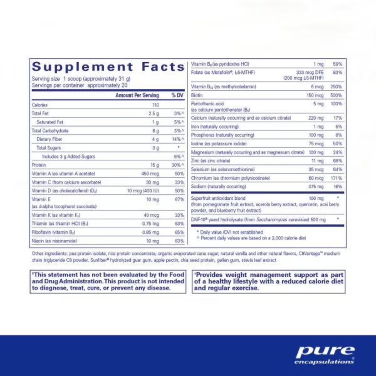 PureLean Protein Blend by Pure Encapsulations