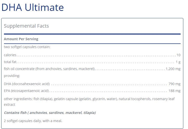 DHA Ultimate 60 capsules by Pure Encapsulations