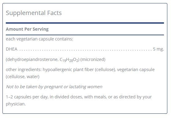 DHEA 5mg 180 capsules by Pure Encapsulations