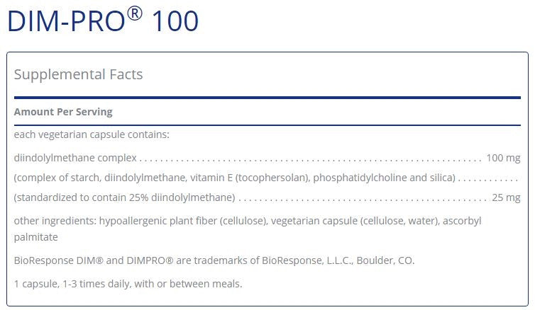 DIM-Pro 100  60 capsules by Pure Encapsulations