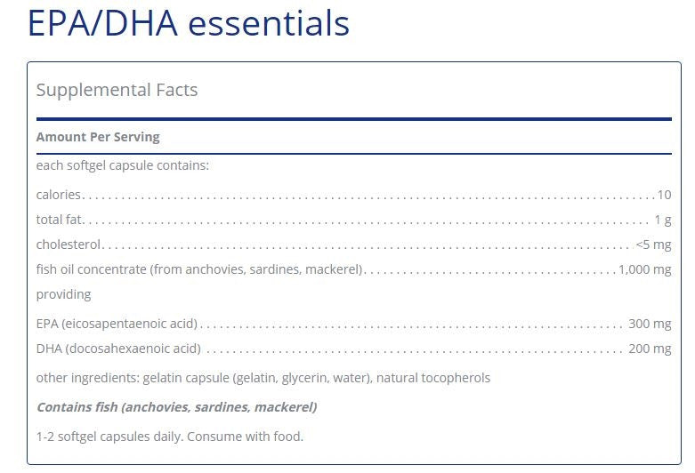 EPA/DHA essentials 90 capsules by Pure Encapsulations