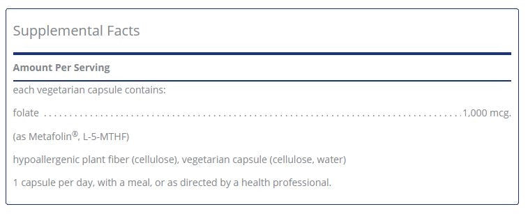 Folate 1000 by Pure Encapsulations