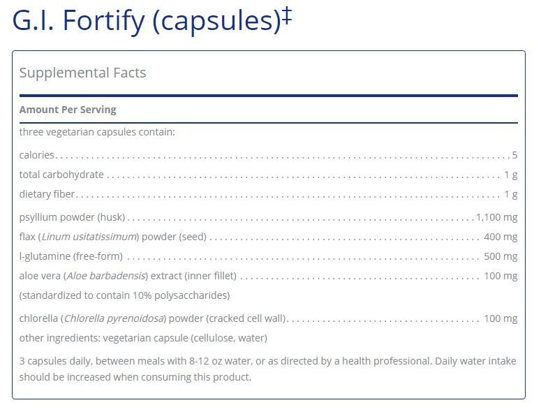 G.I. Fortify 120 capsules by Pure Encapsulations