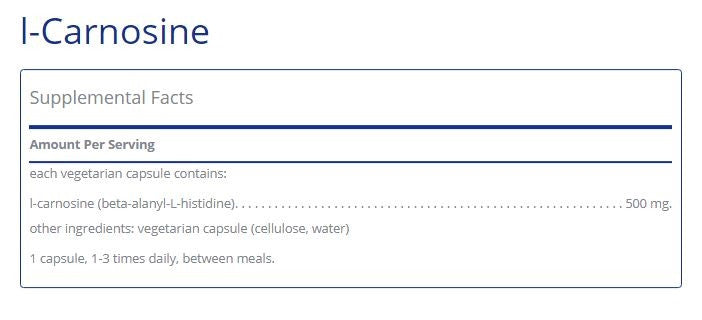 l-Carnosine 60 capsules by Pure Encapsulations