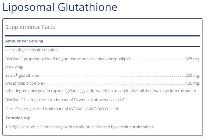 Liposomal Glutathione 60 capsules by Pure Encapsulations