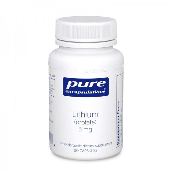 Lithium Orotate 5mg 90 capsules by Pure Encapsulations