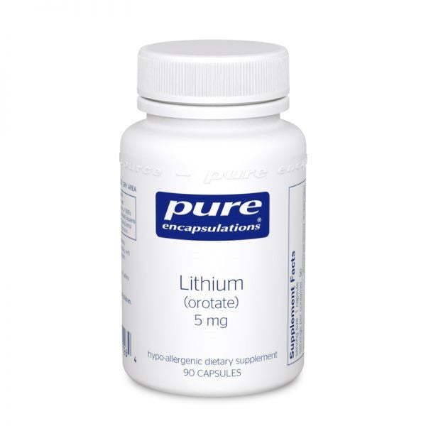 Lithium Orotate 5mg 180 capsules by Pure Encapsulations