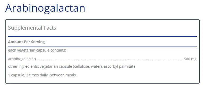 Arabinogalactan 90 capsules by Pure Encapsulations
