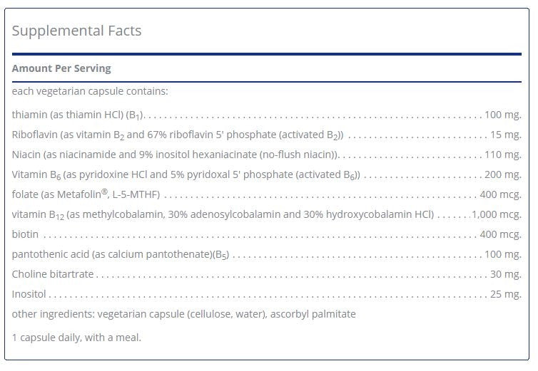 B6 Complex 120 capsules by Pure Encapsulations