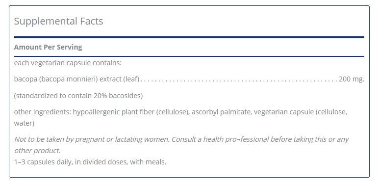 Bacopa Monnieri by Pure Encapsulations