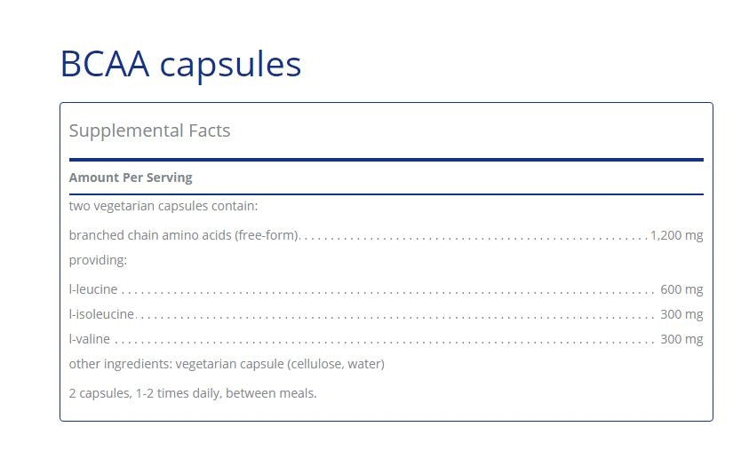 BCAA 90 capsules by Pure Encapsulations