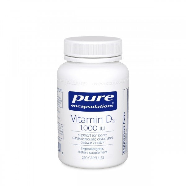 Vitamin D3 1,000 iu by Pure Encapsulations (60 Capsules)