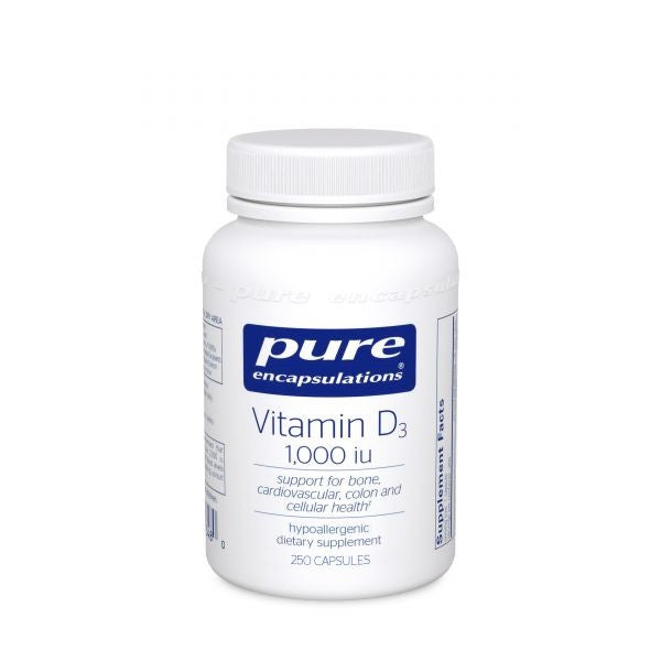 Vitamin D3 1,000 iu by Pure Encapsulations (120 Capsules)