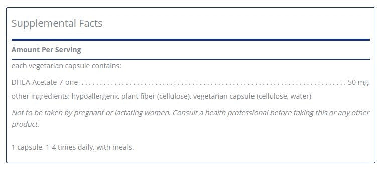 7-KETO DHEA 50mg 120 capsules by Pure Encapsulations