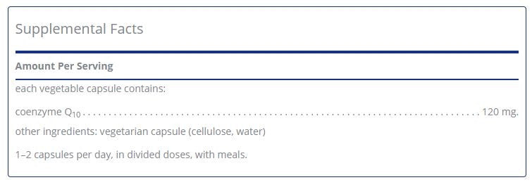 CoQ10 120mg 120 capsules by Pure Encapsulations