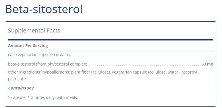Beta-Sitosterol 90 capsules by Pure Encapsulations