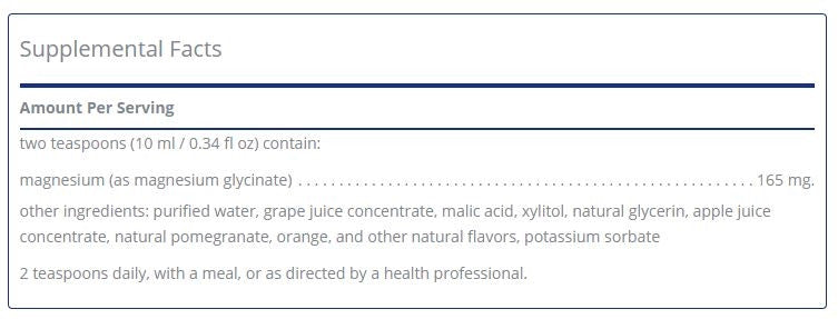 Magnesium Glycinate liquid by Pure Encapsulations
