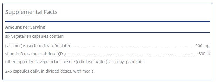 Calcium with Vitamin D3 by Pure Encapsulations