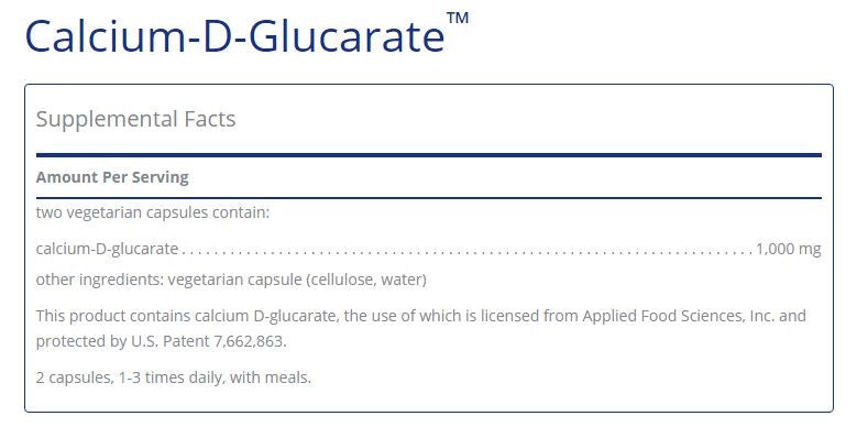 Calcium-D-Glucarate 60 capsules by Pure Encapsulations