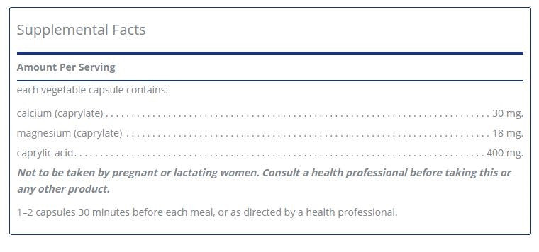 Caprylic Acid  120 capsules by Pure Encapsulations