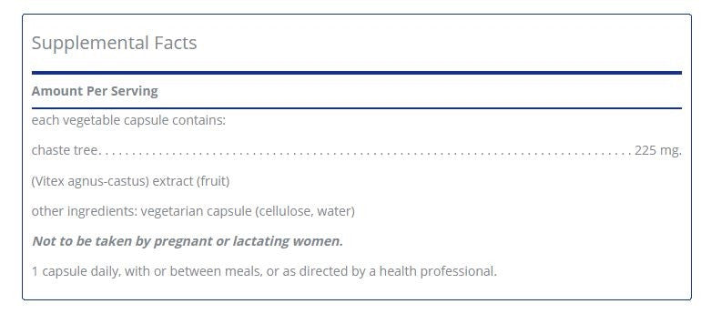 Chaste Tree (Vitex)  120 capsules by Pure Encapsulations