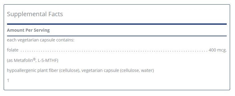 Folate 400 by Pure Encapsulations