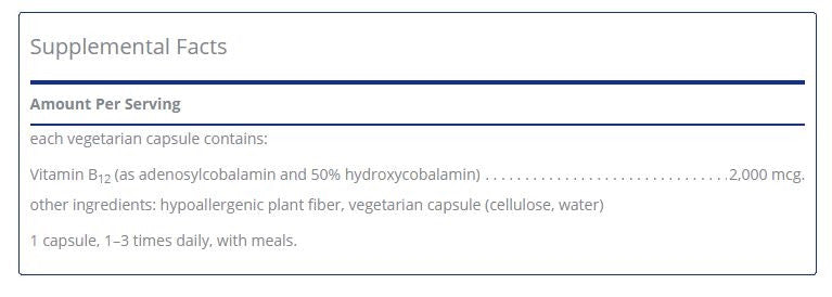 Adenosyl/Hydroxy B12 90 capsules by Pure Encapsulations