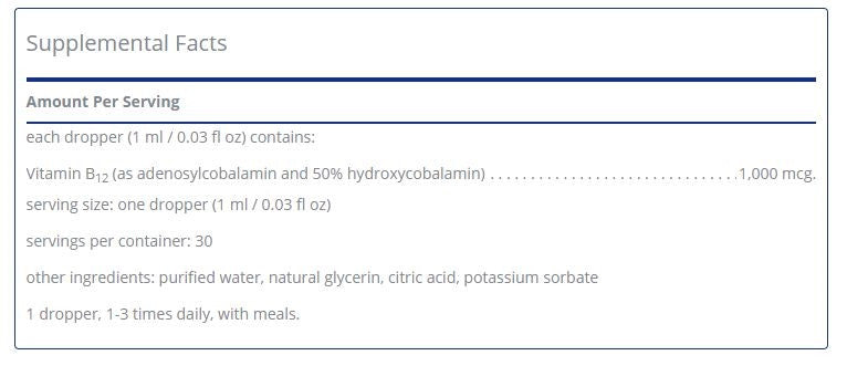 Adenosyl/Hydroxy B12 90 capsules by Pure Encapsulations