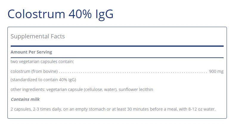 Colostrum 180 capsules  by Pure Encapsulations