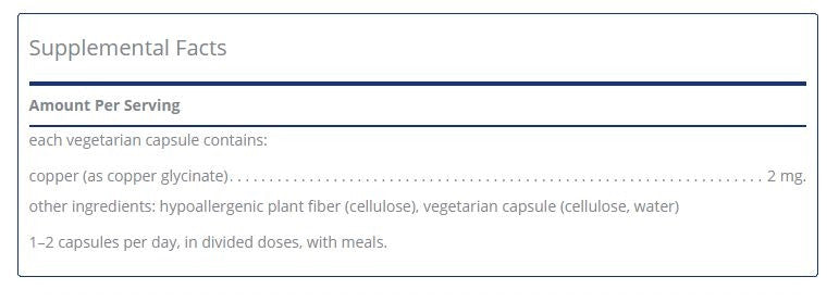 Copper (glycinate) by Pure Encapsulations