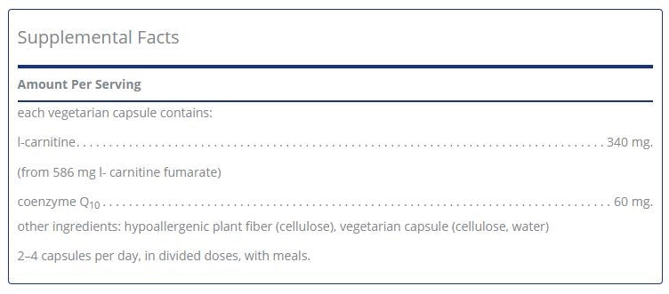 CoQ10 l-Carnitine Fumarate by Pure Encapsulations