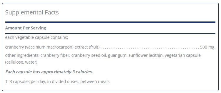 Cranberry NS 180 capsules by Pure Encapsulations