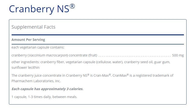 Cranberry NS 90 capsules by Pure Encapsulations