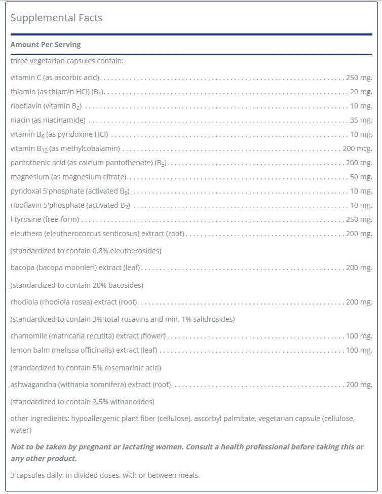 Daily Stress Formula 180 capsules  by Pure Encapsulations